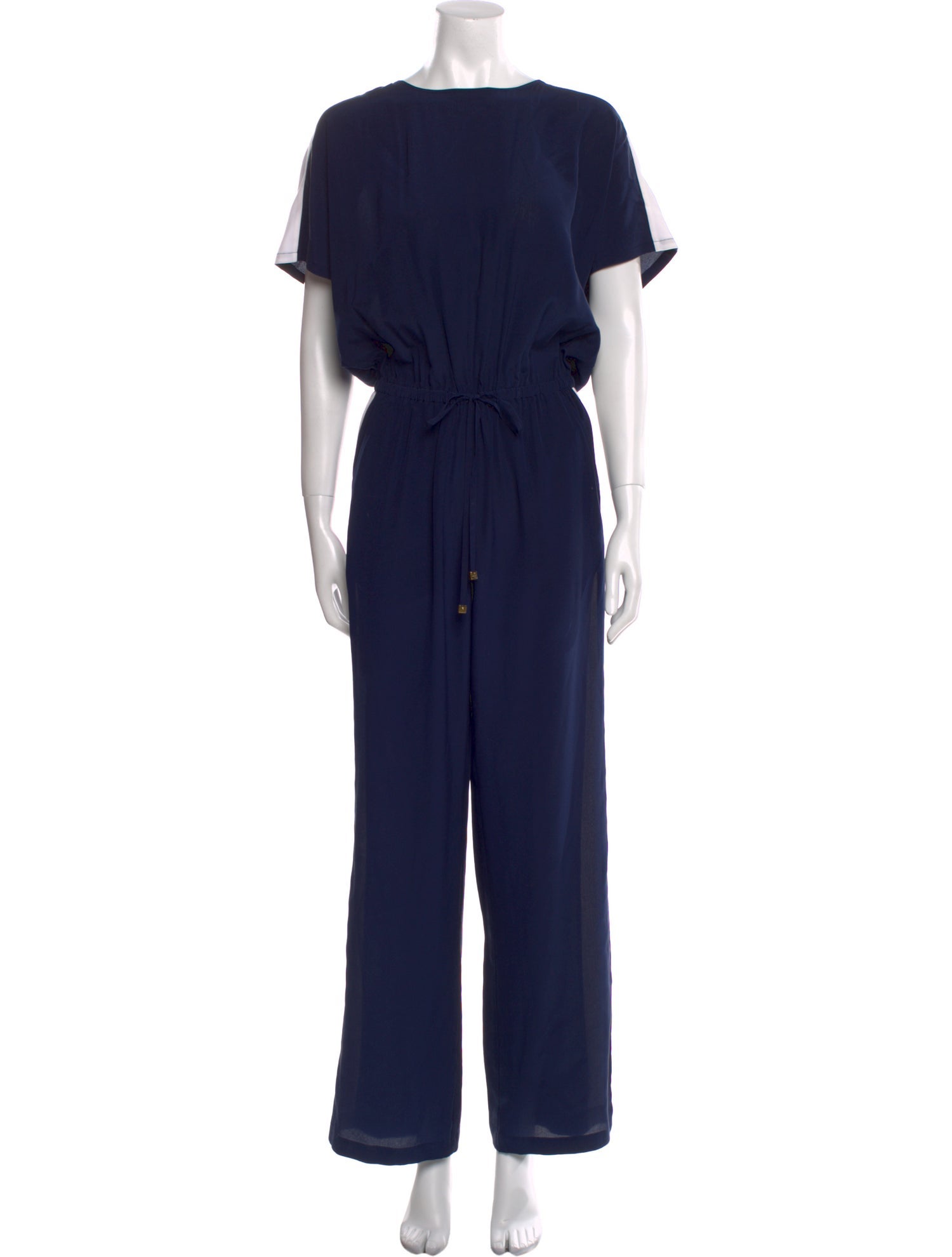Tory Burch Silk Scoop Neck Jumpsuit