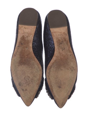 Tory Burch Glitter Crystal Embellishments Ballet Flats