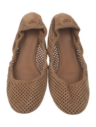 Tory Burch Suede Printed Flats