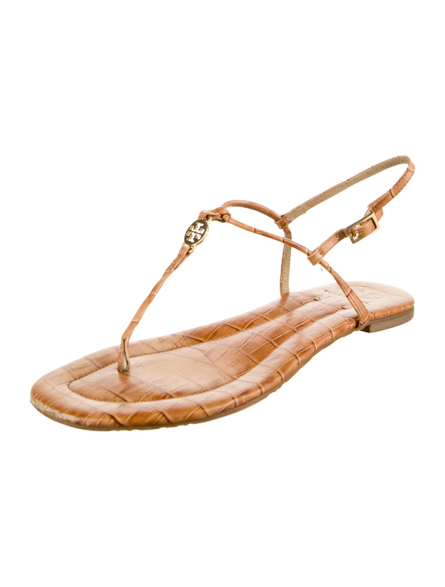 Tory Burch Leather T-Strap Sandals