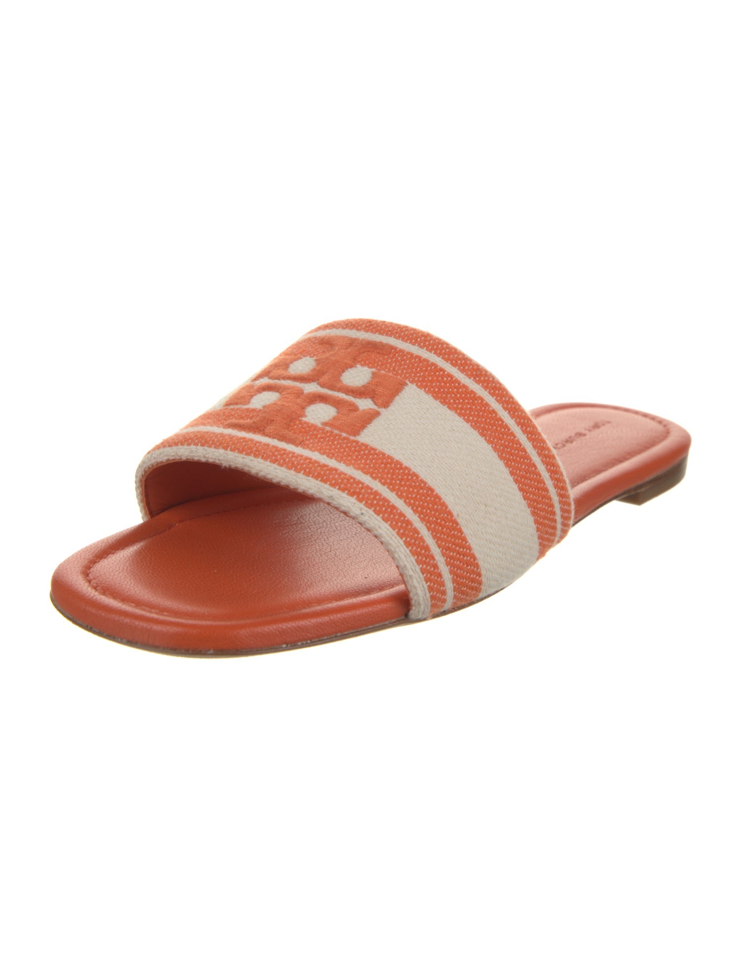 Tory Burch Leather Colorblock Pattern Slides