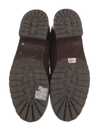 Tory Burch Suede Leather Trim Embellishment Combat Boots