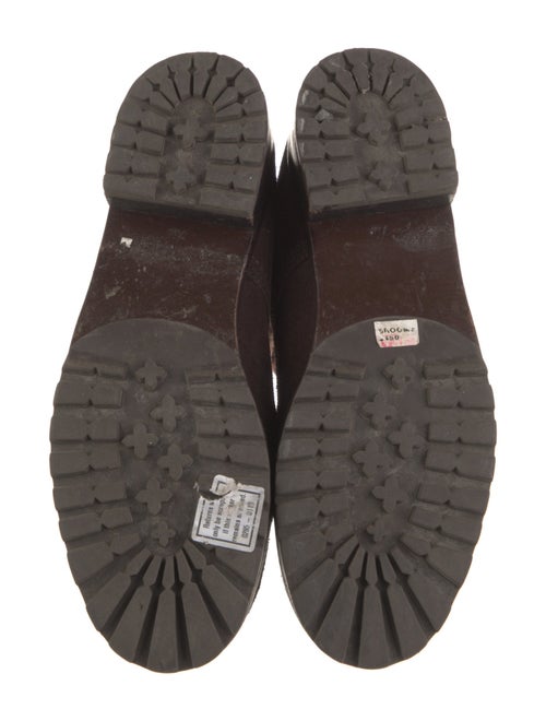 Tory Burch Suede Leather Trim Embellishment Combat Boots