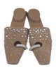 Tory Burch Suede Crystal Embellishments Mules