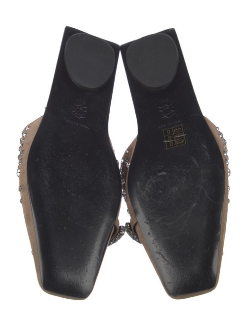 Tory Burch Suede Crystal Embellishments Mules