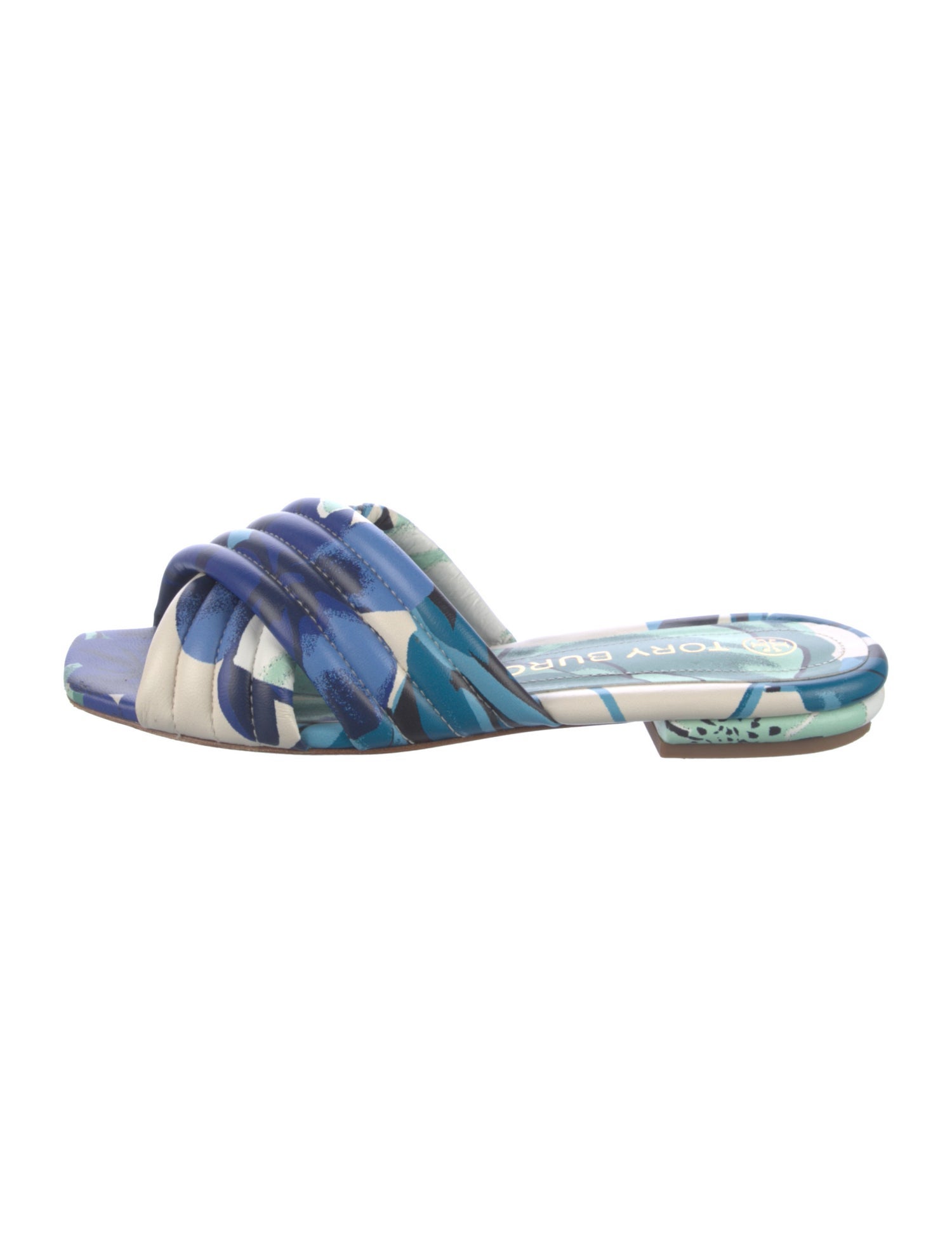 Tory Burch Leather Printed Slides