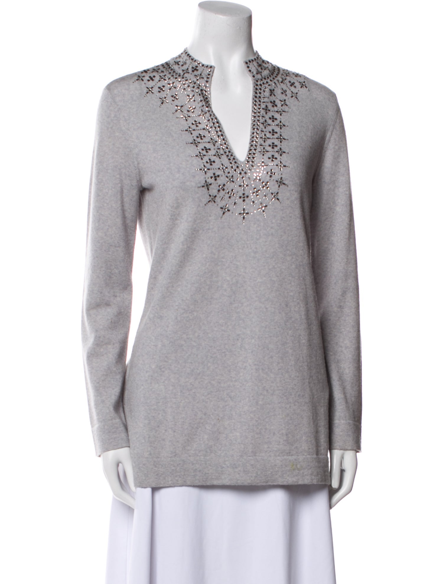 Tory Burch Merino Wool V-Neck Sweater