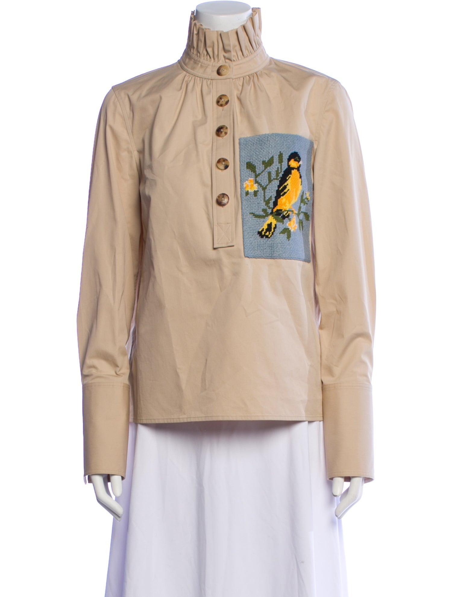 Tory Burch Mock Neck Long Sleeve Sweatshirt