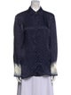Tory Burch Silk Printed Button-Up Top