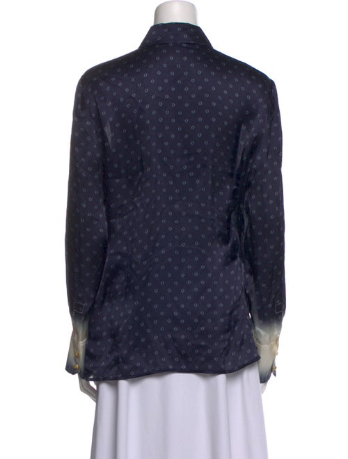Tory Burch Silk Printed Button-Up Top