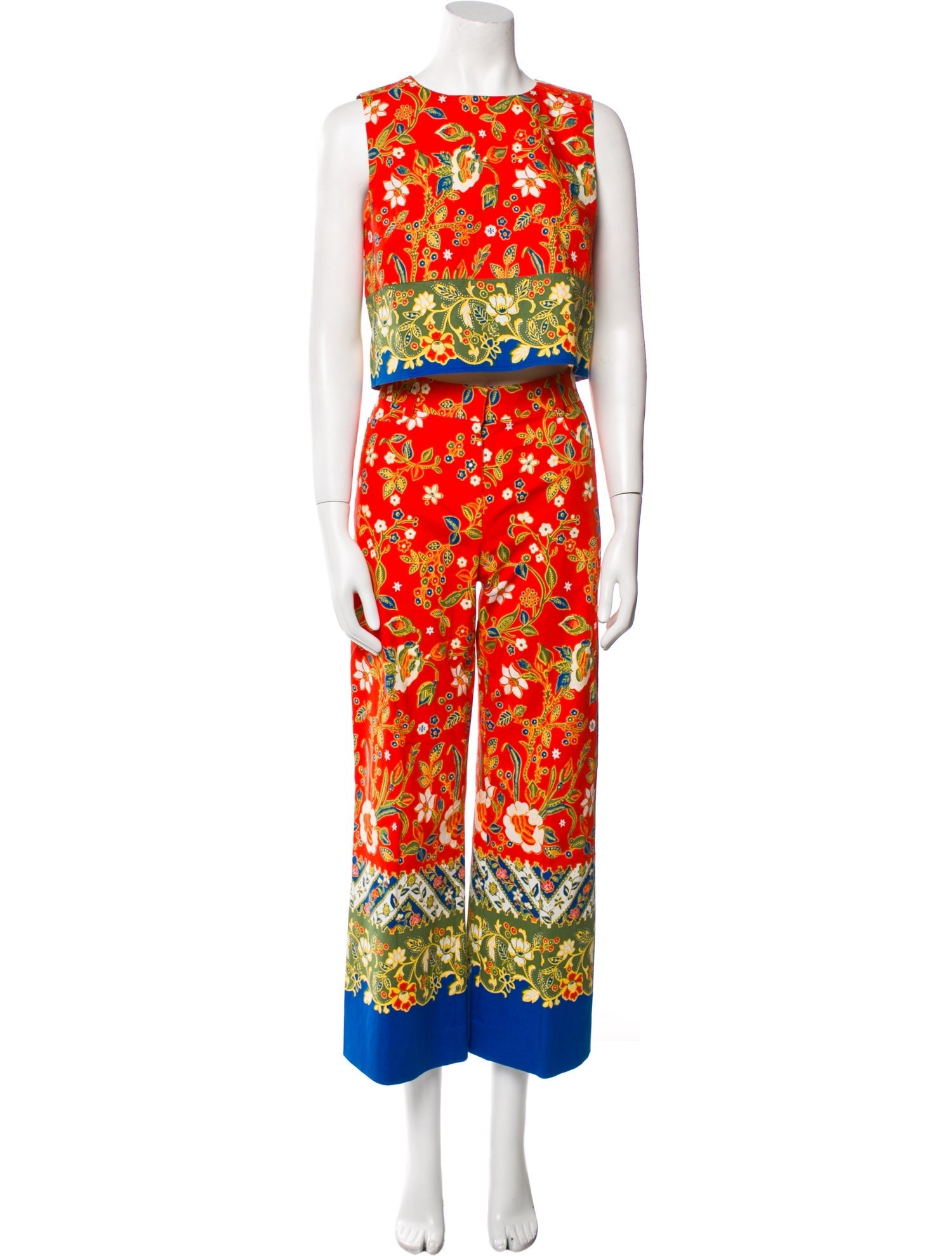 Tory Burch Floral Print Pant Set