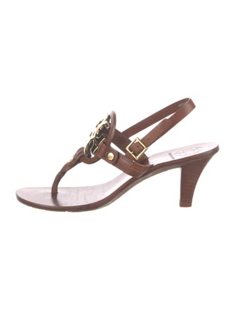 Tory Burch Leather T-Strap Sandals