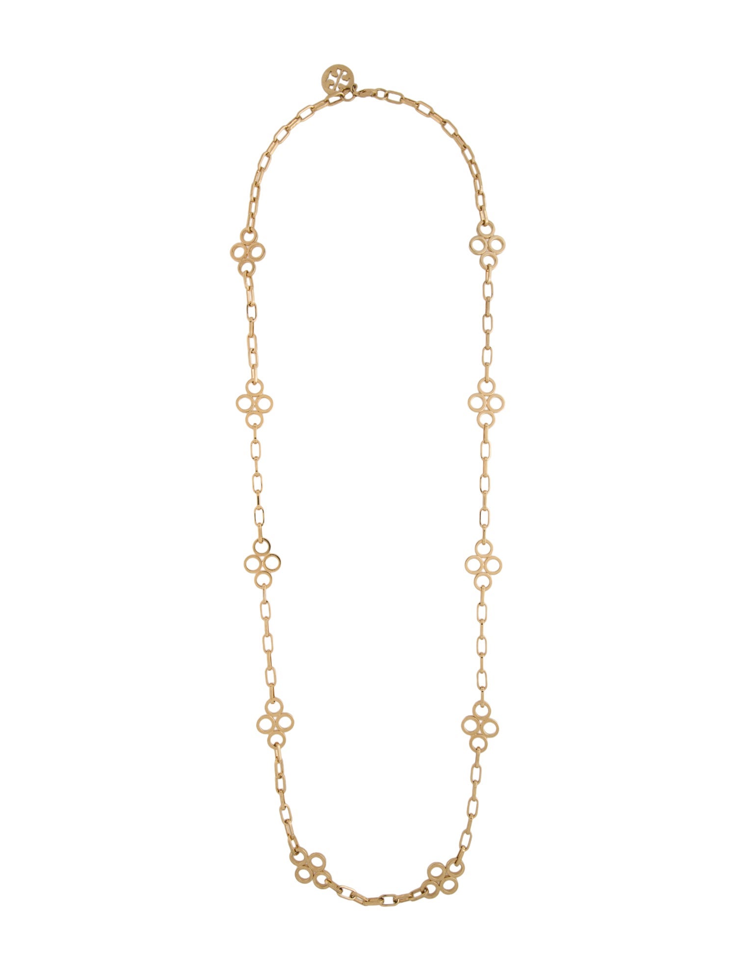 Tory Burch Large Clover Station Necklace