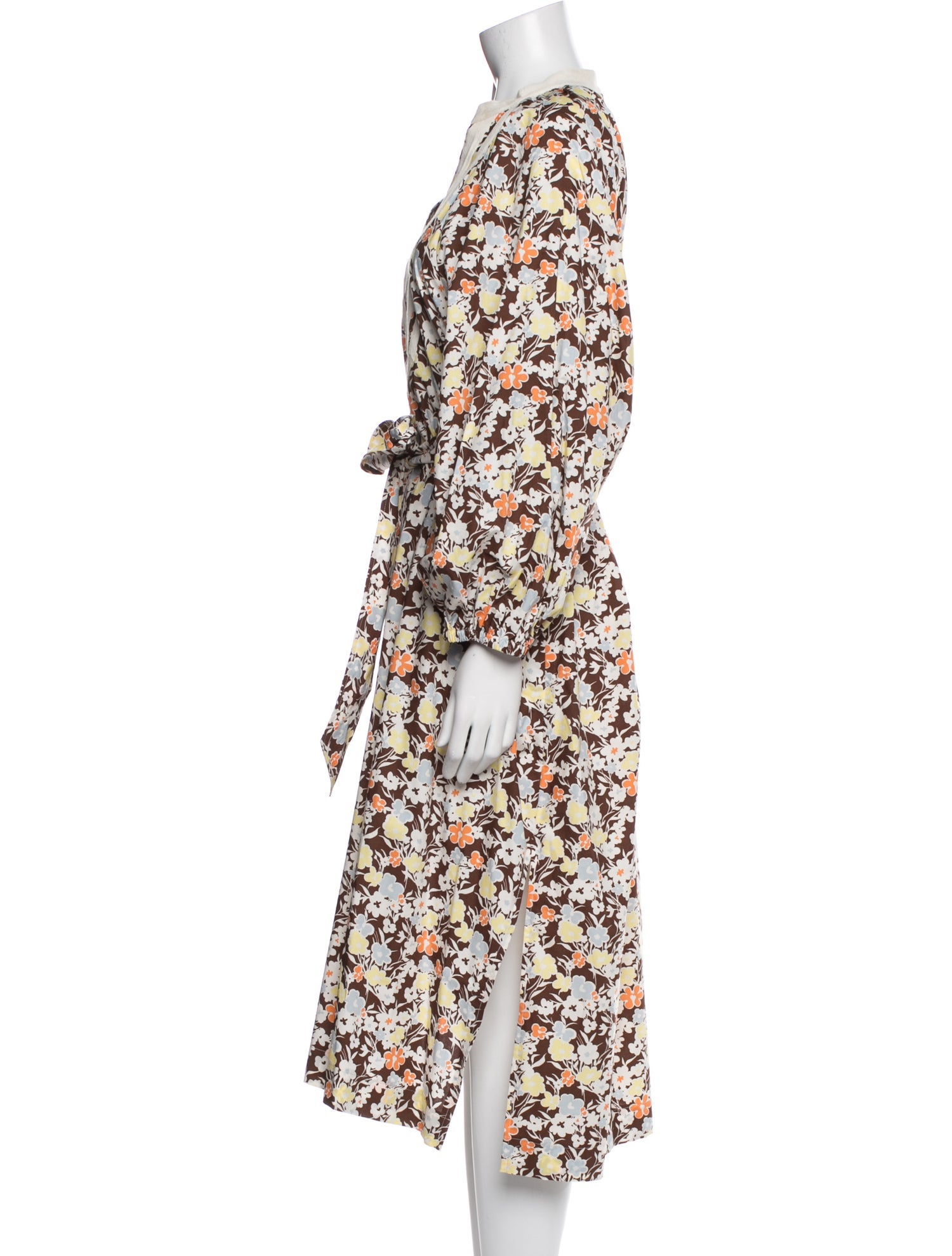Tory Burch Floral Print Midi Length Dress