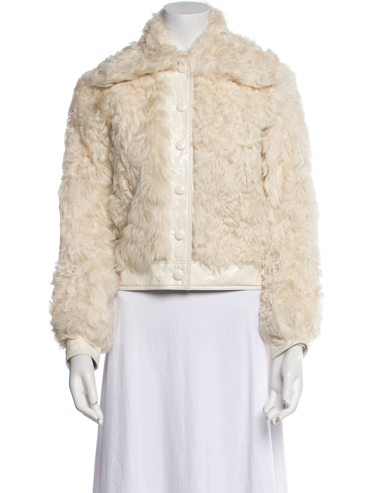 Tory Burch Faux Leather Fur Jacket