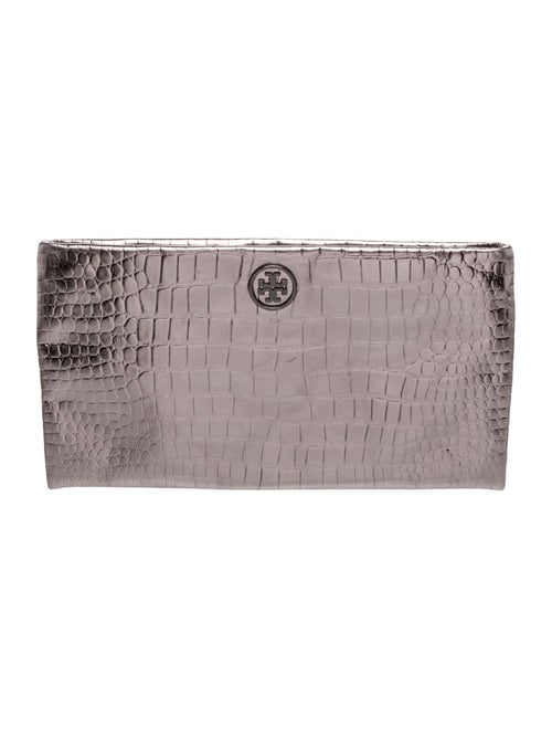Tory Burch Embossed Leather Clutch