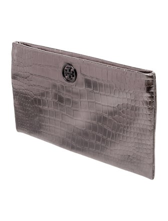 Tory Burch Embossed Leather Clutch