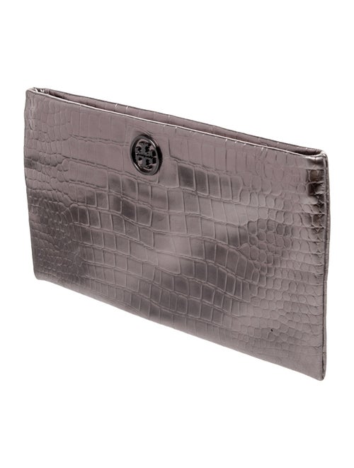 Tory Burch Embossed Leather Clutch