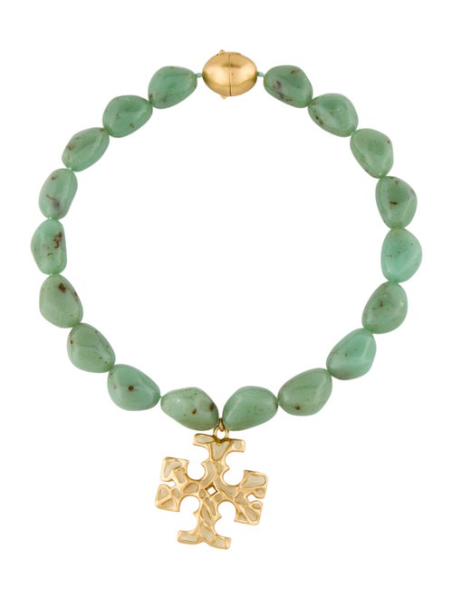 Tory Burch Swirled Resin Bead Roxanne Pendant Necklace