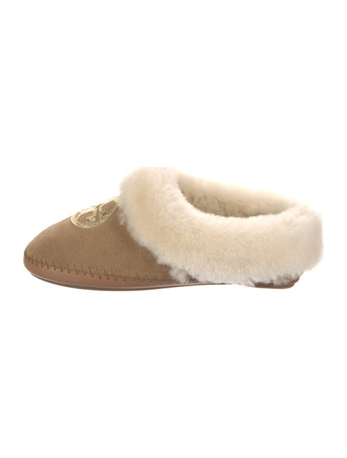 Tory Burch Suede Fur Trim Flats