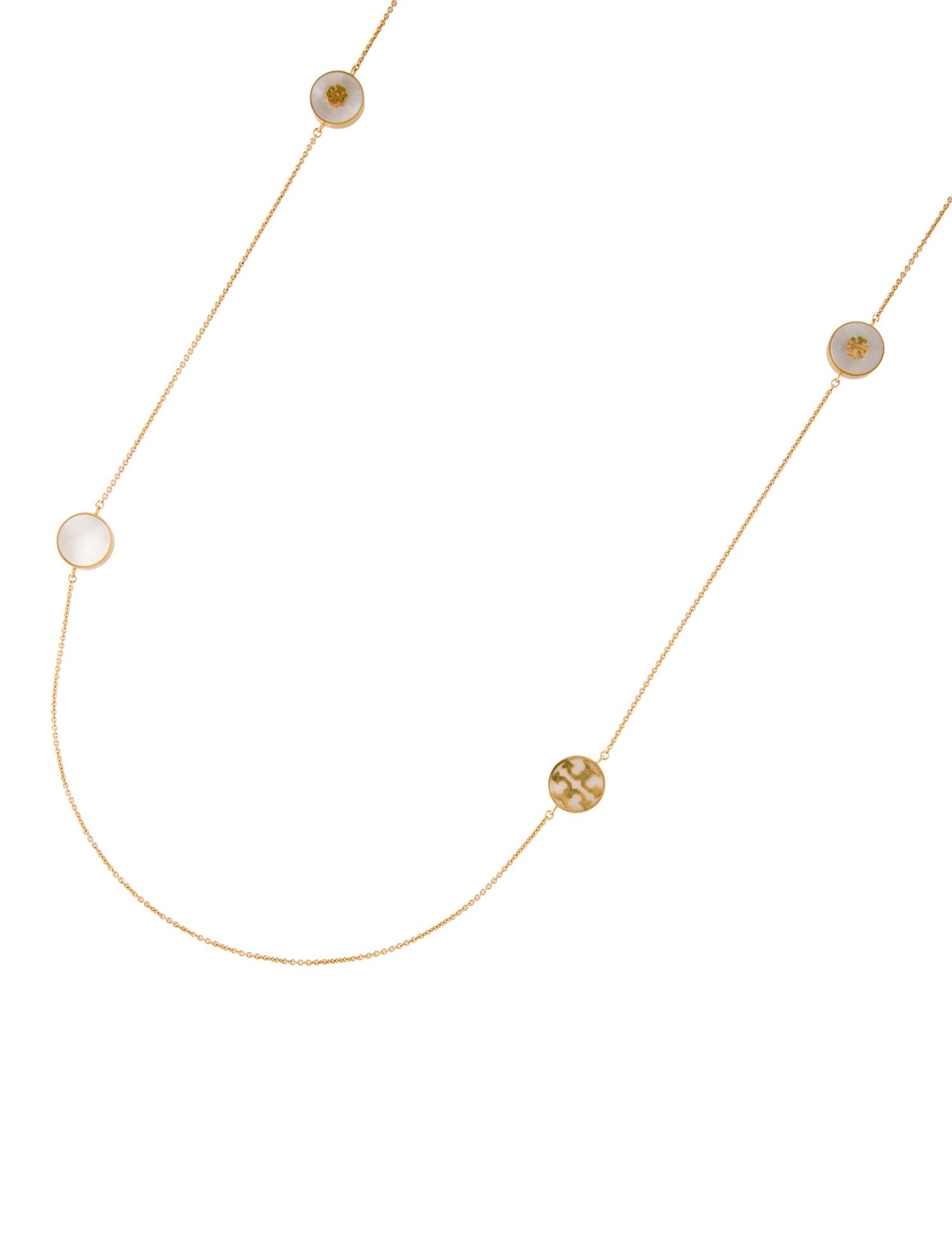 Tory Burch Mother of Pearl Station Necklace