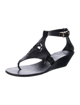 Tory Burch Leather T-Strap Sandals