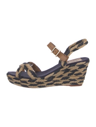 Tory Burch Jute Animal Print Espadrilles
