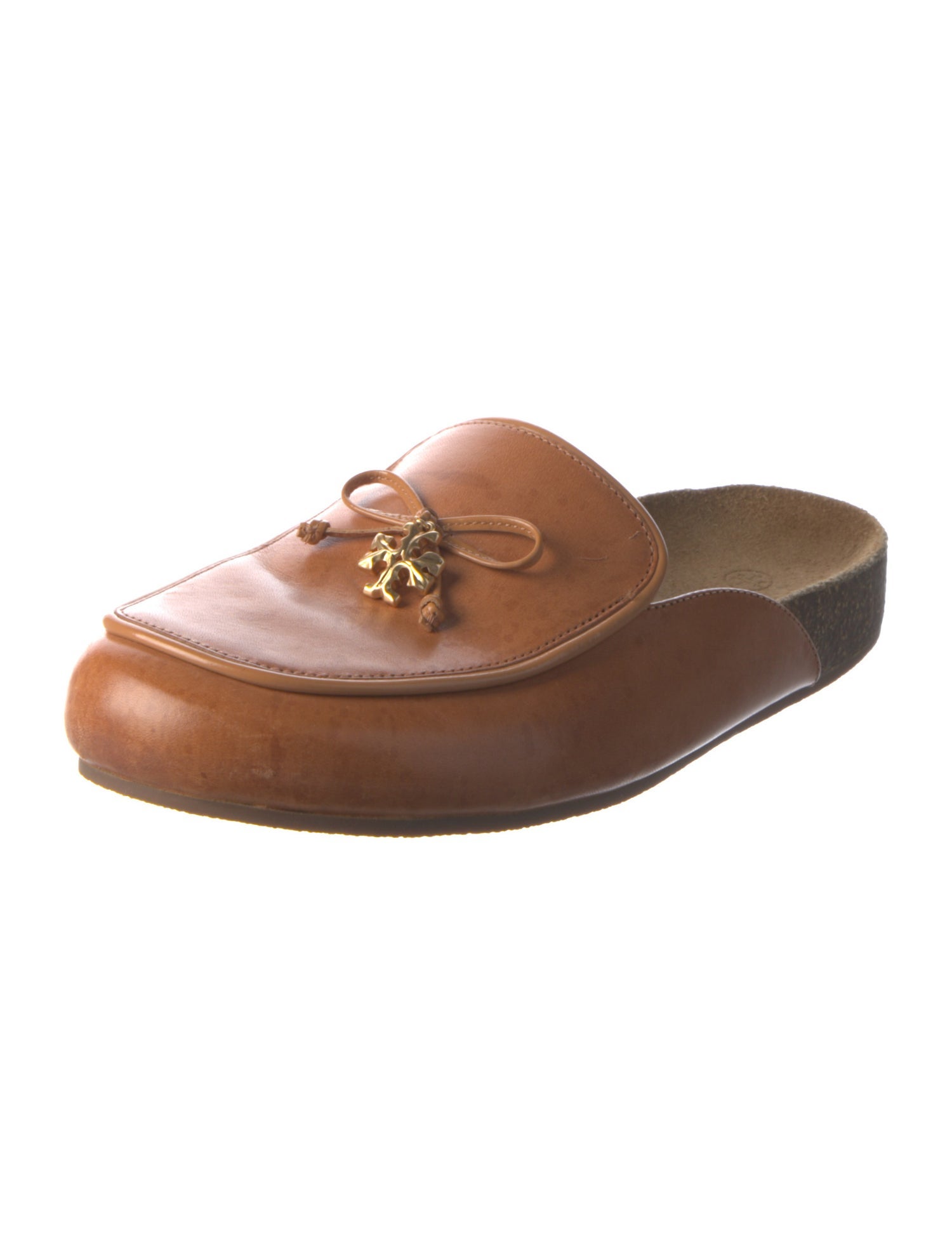 Tory Burch Leather Bow Accents Mules