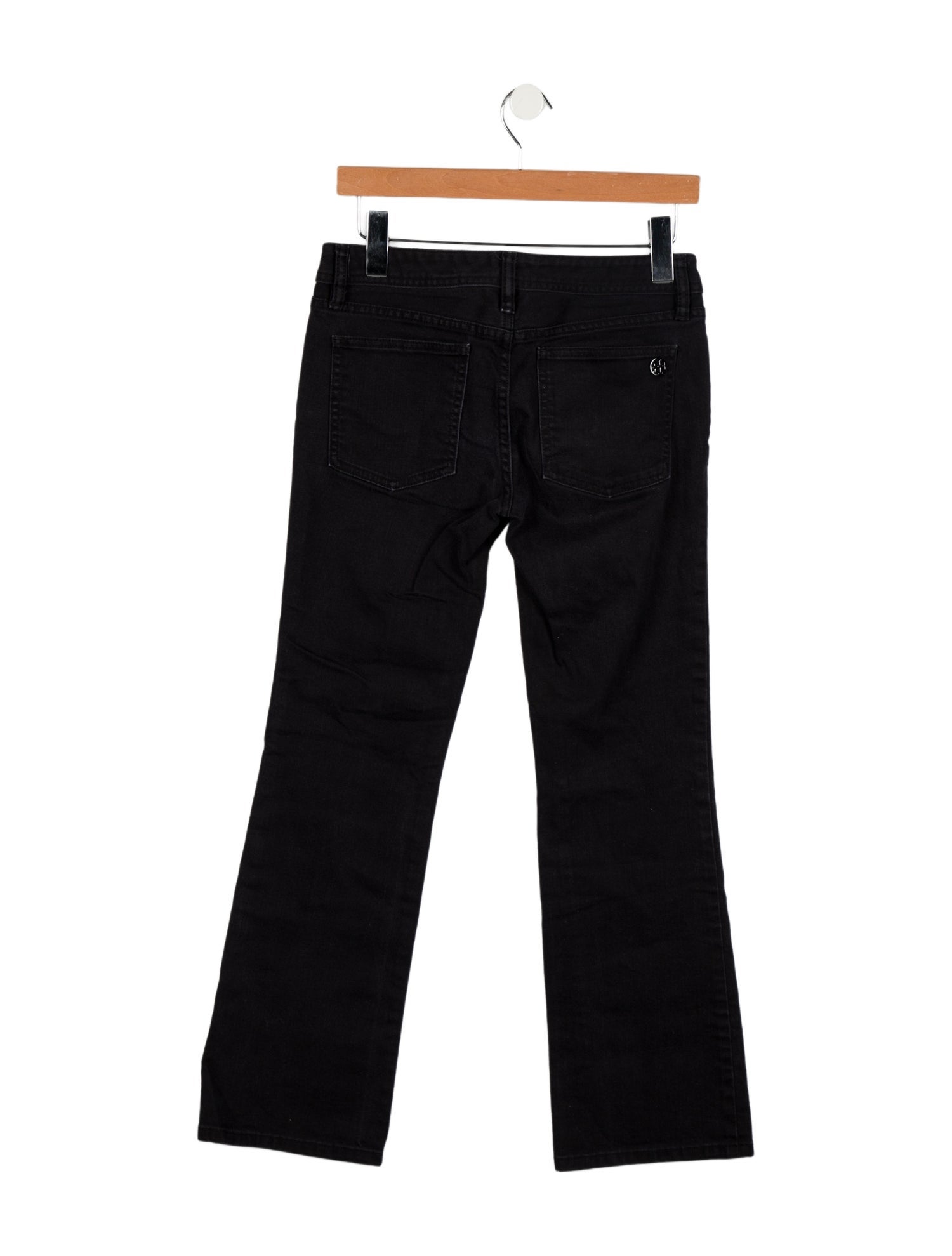 Tory Burch Mid-Rise Straight Leg Jeans
