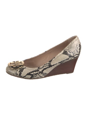 Tory Burch Leather Animal Print Pumps