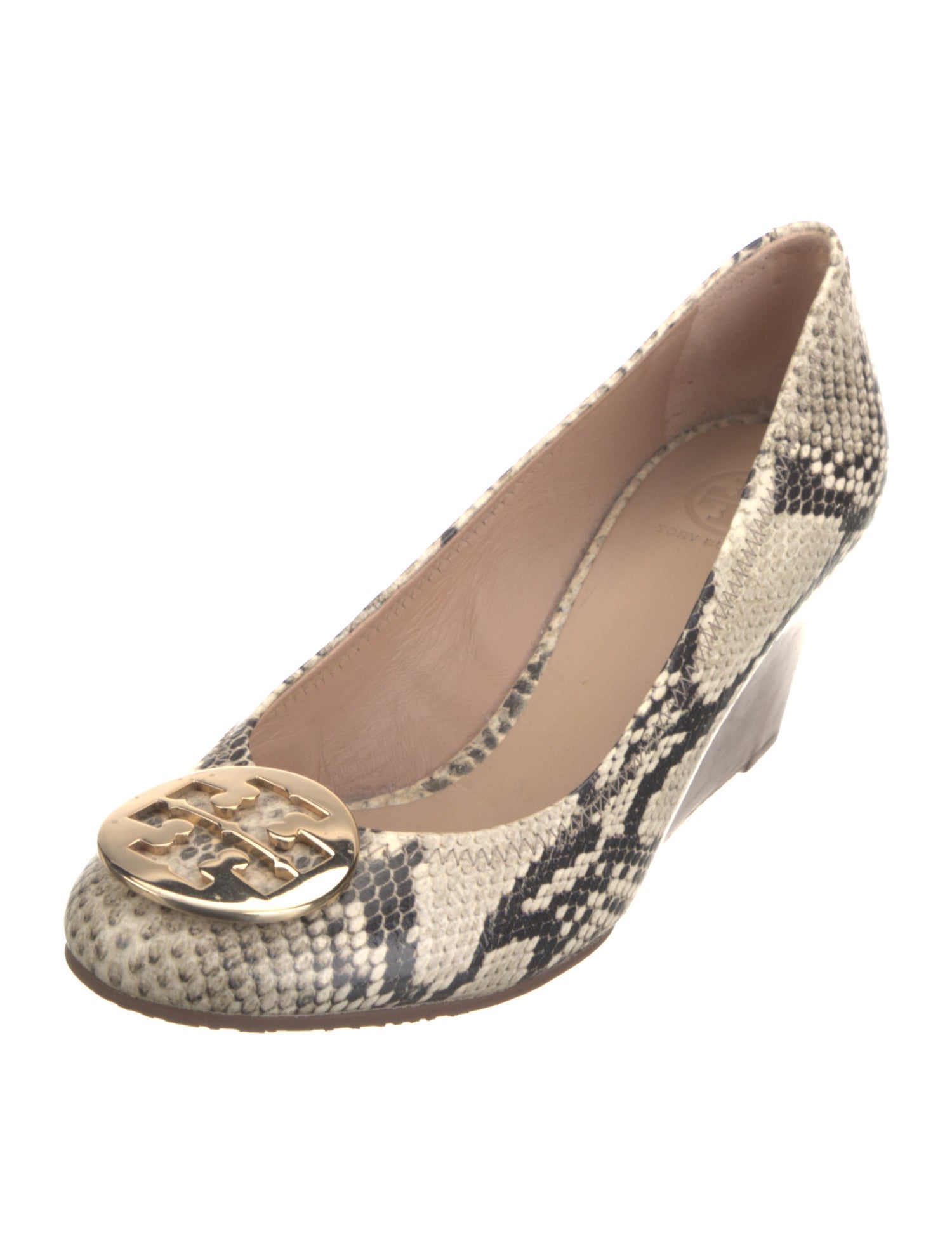 Tory Burch Leather Animal Print Pumps