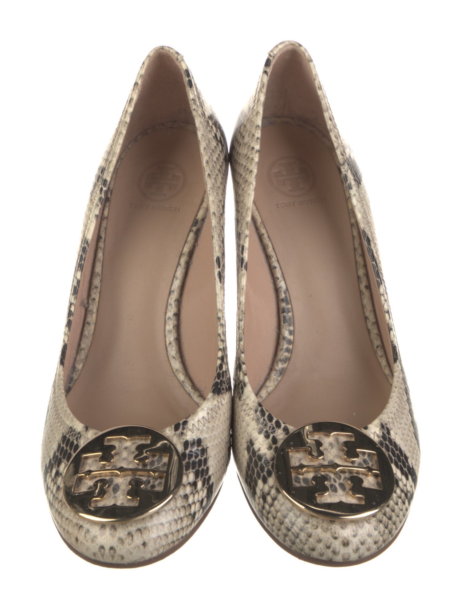 Tory Burch Leather Animal Print Pumps