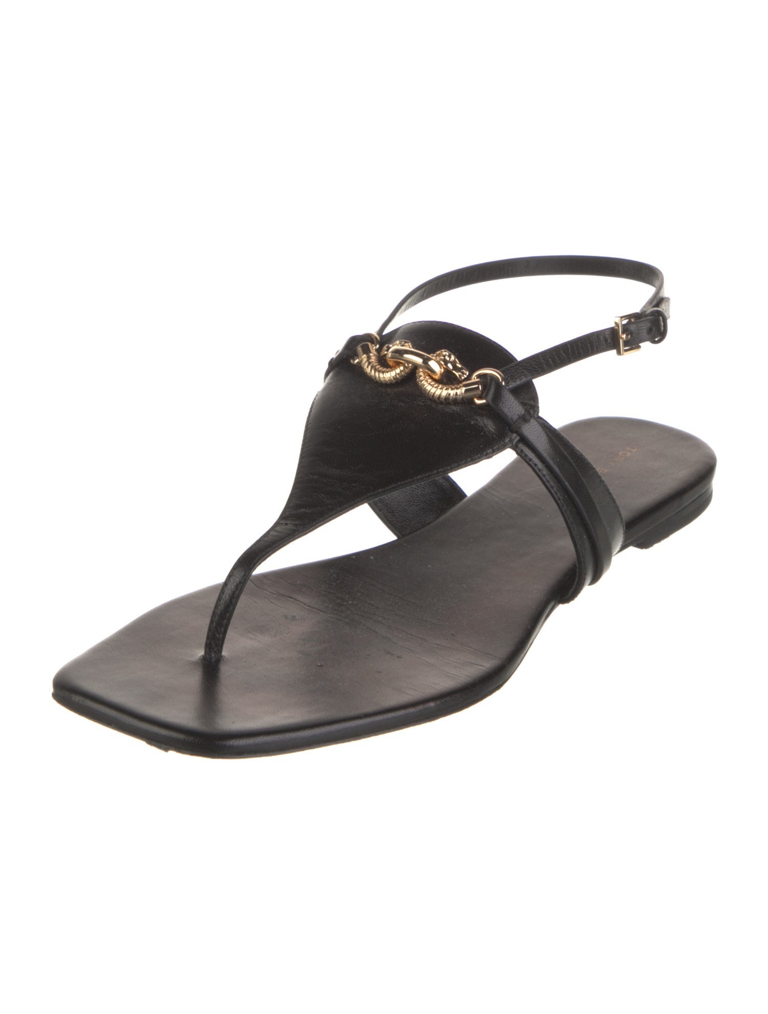 Tory Burch Leather T-Strap Sandals
