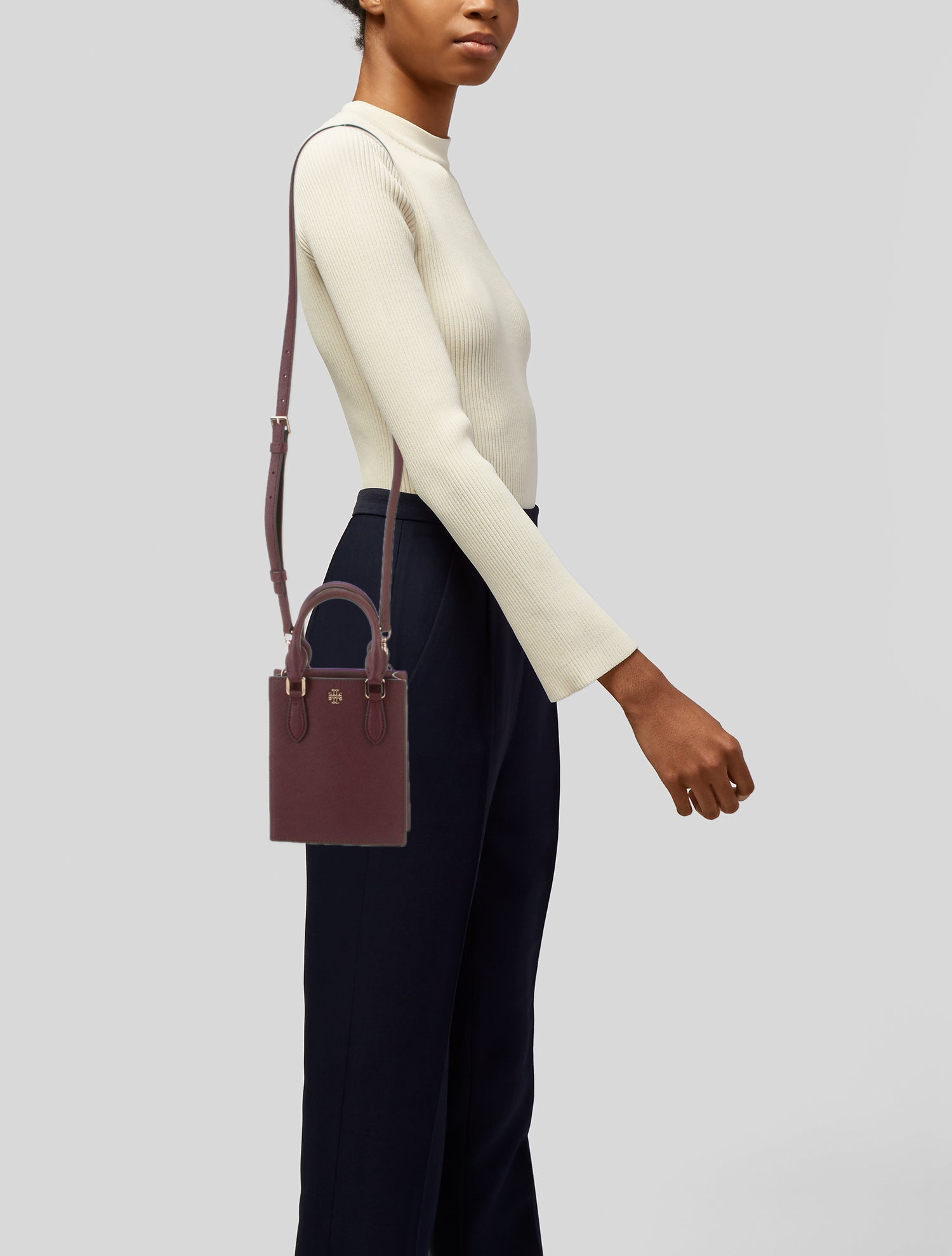 Tory Burch Saffiano Leather Top Handle Bag