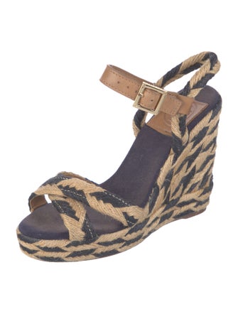 Tory Burch Raffia Printed Espadrilles