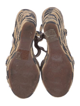 Tory Burch Raffia Printed Espadrilles