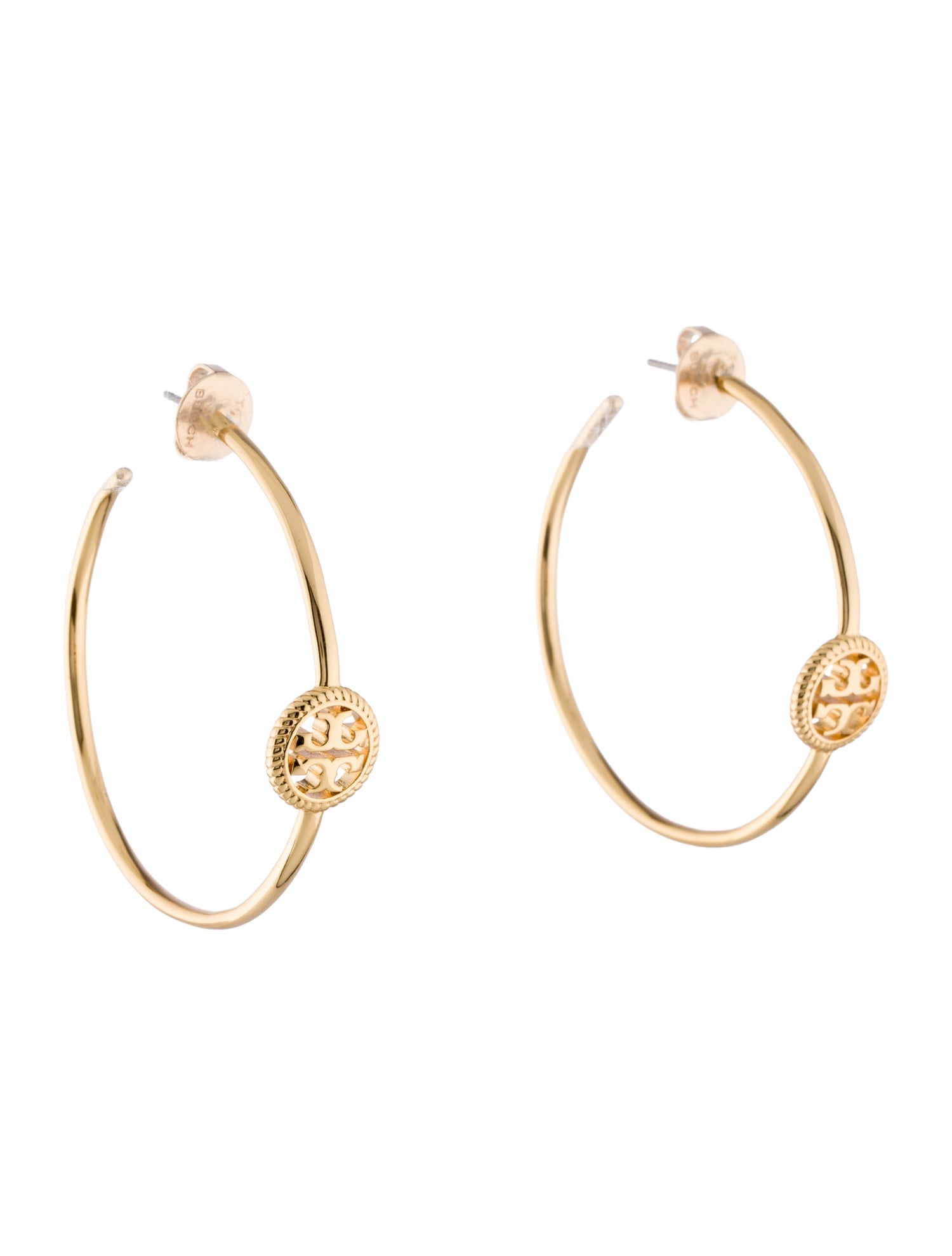 Tory Burch Rope Logo Hoop Earrings