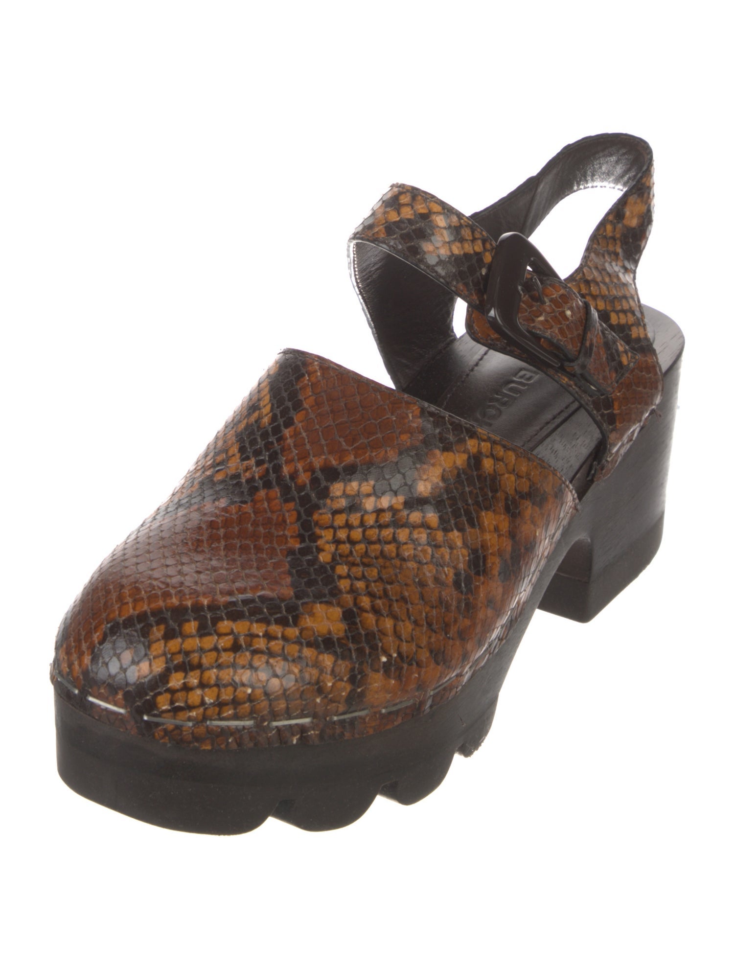 Tory Burch Leather Animal Print Mules