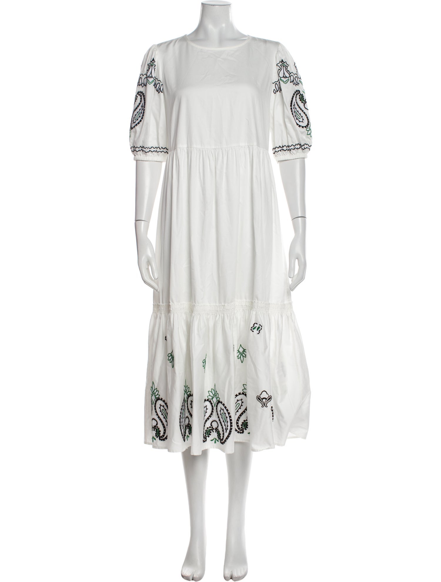 Tory Burch Graphic Print Midi Length Dress