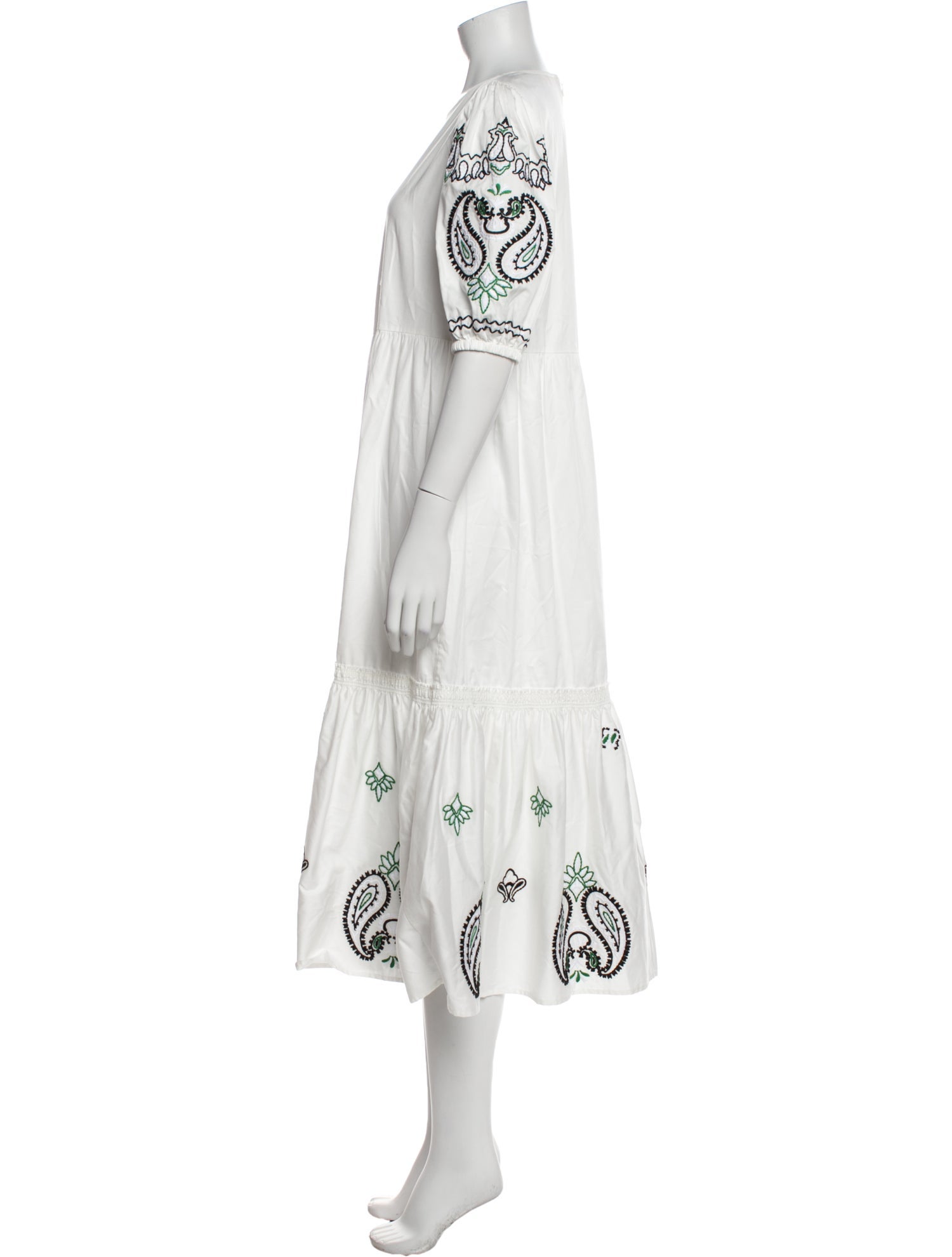Tory Burch Graphic Print Midi Length Dress