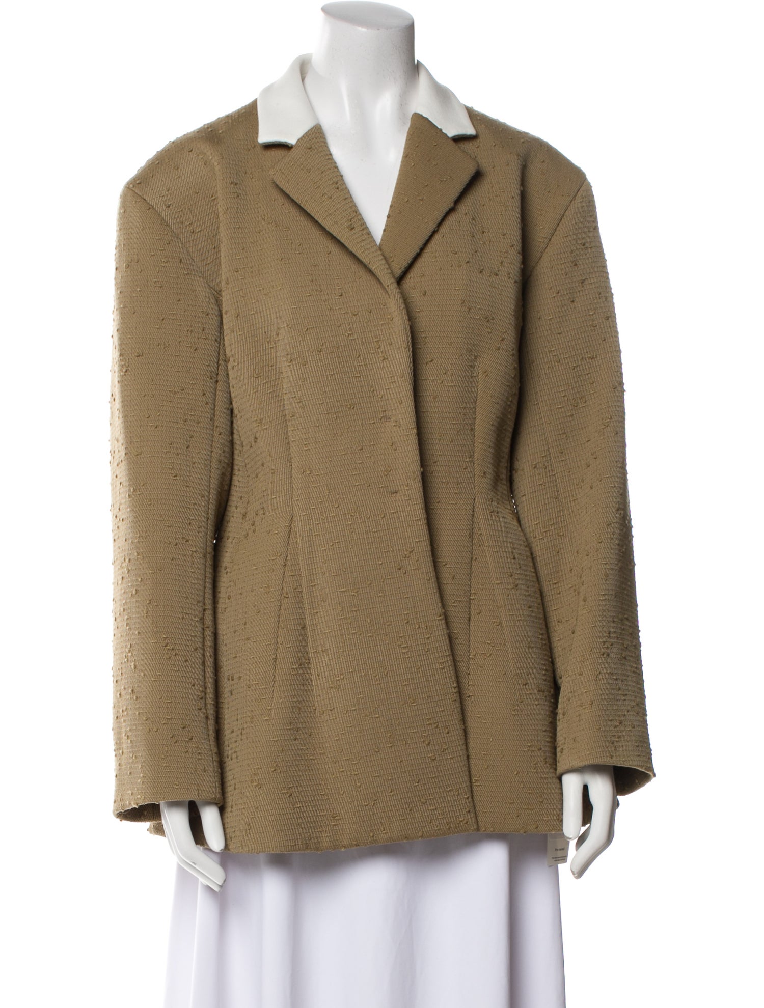 Tory Burch Wool Colorblock Pattern Coat