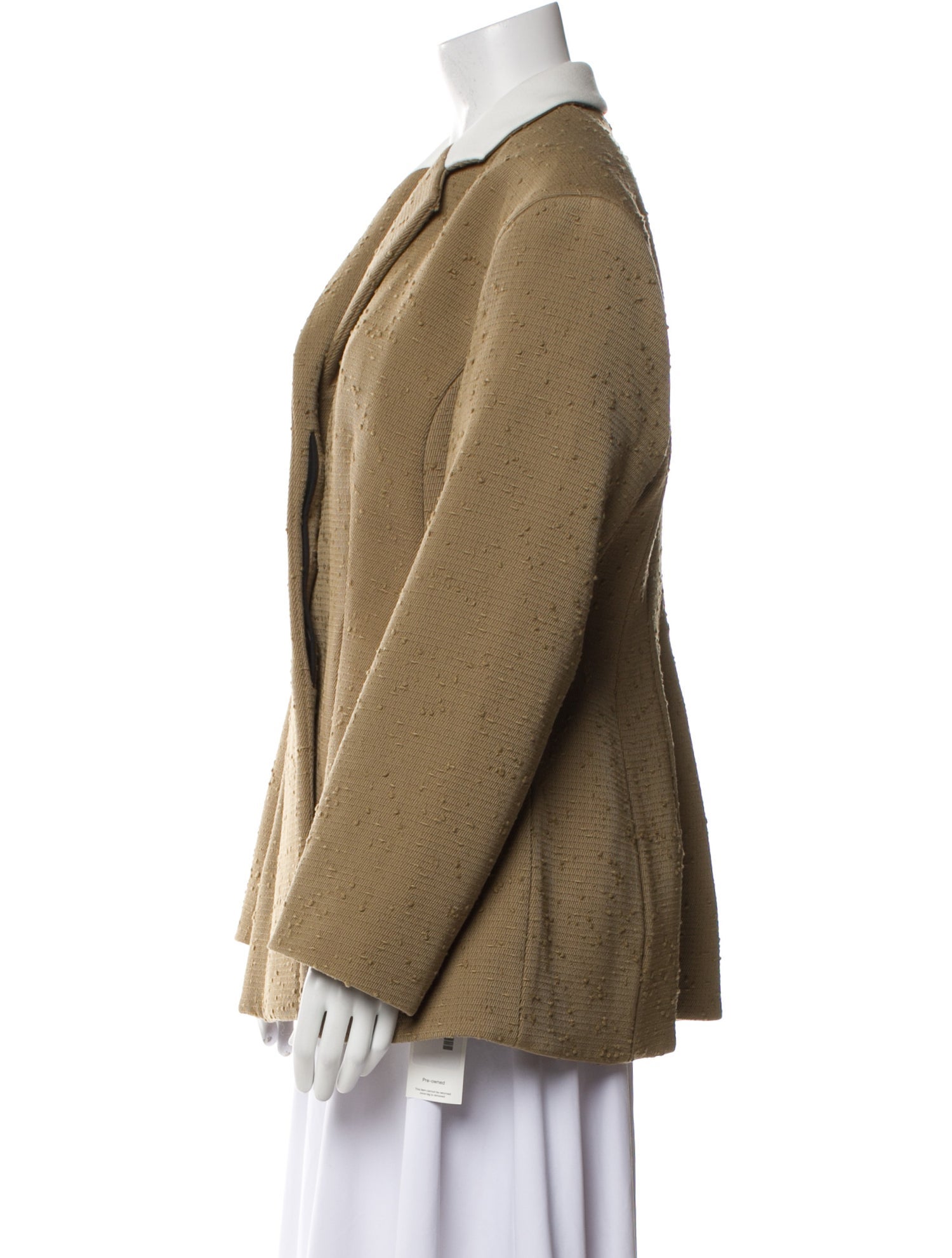 Tory Burch Wool Colorblock Pattern Coat