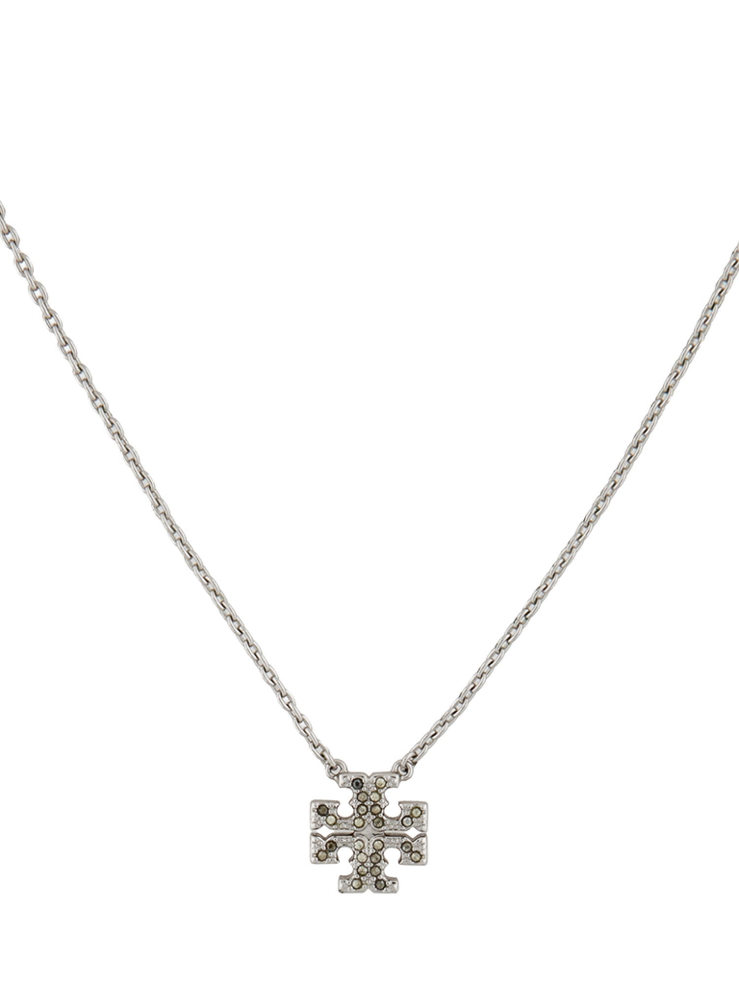 Tory Burch Crystal Kira Pavé Pendant Necklace