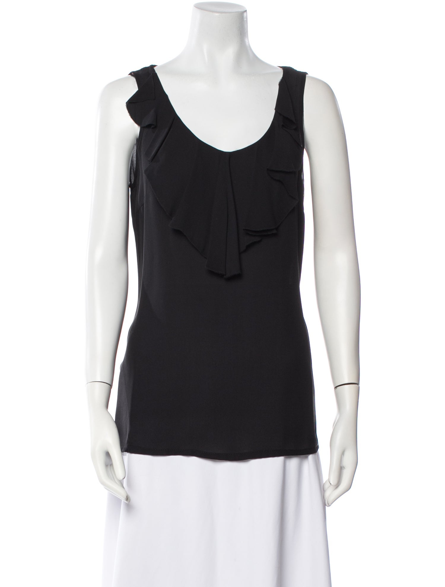 Tory Burch Silk Scoop Neck Top