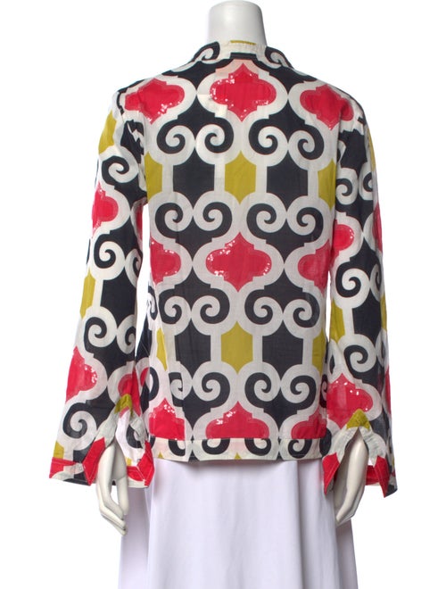Tory Burch Printed V-Neck Blouse