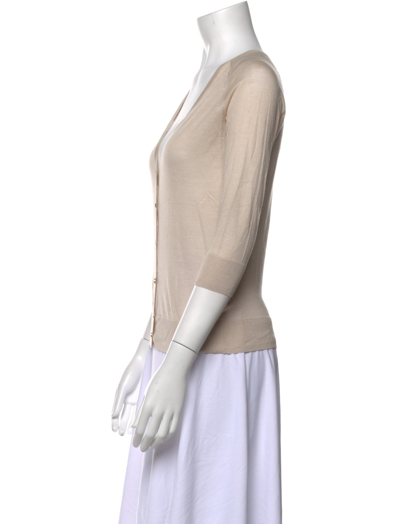 Tory Burch Silk V-Neck Sweater