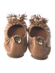 Tory Burch Leather Tassel Accents Ballet Flats