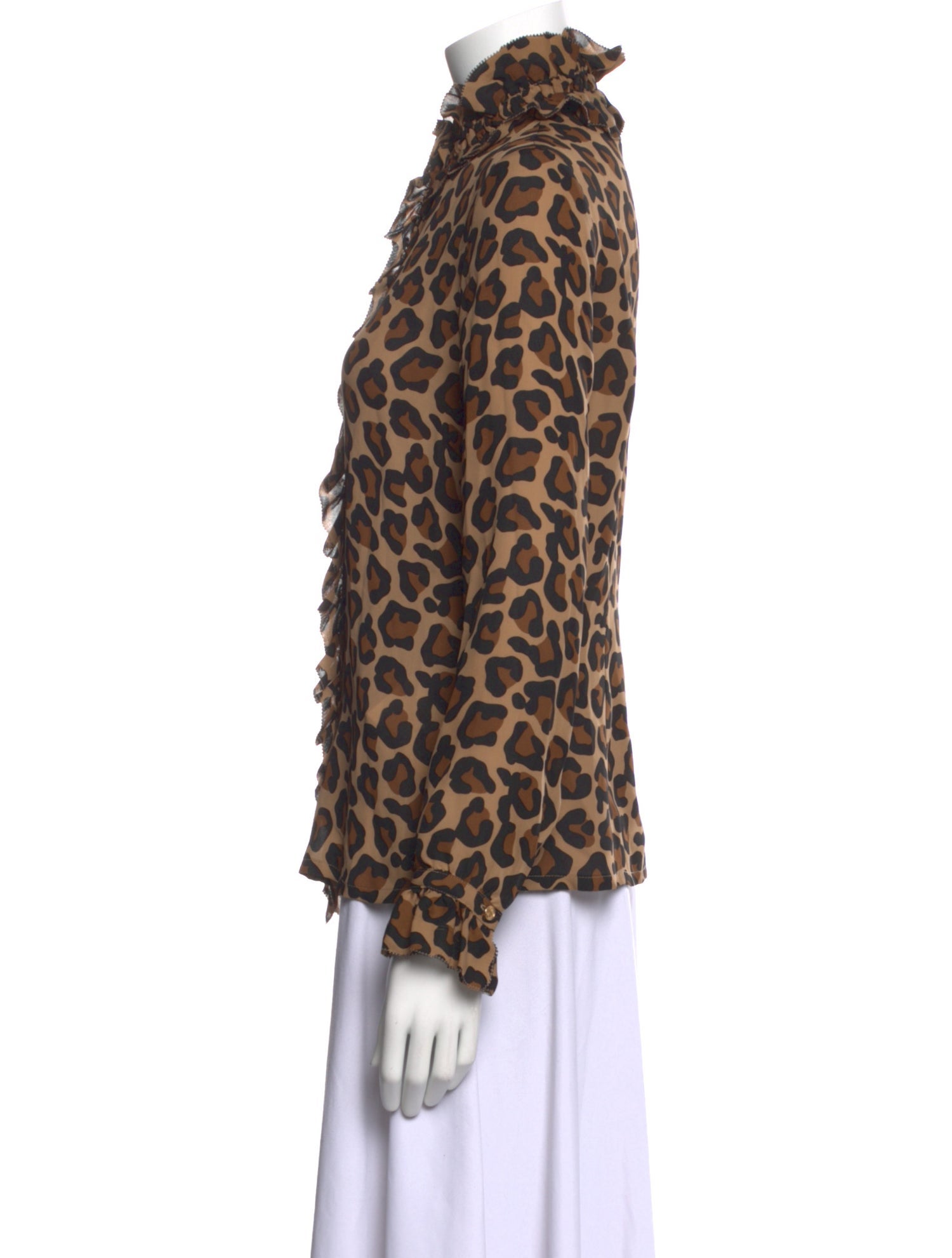 Tory Burch Silk Animal Print Blouse