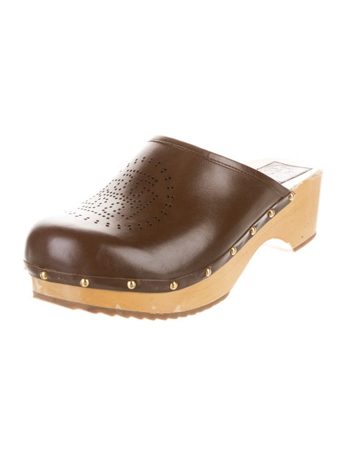 Tory Burch Leather Lasercut Accents Mules