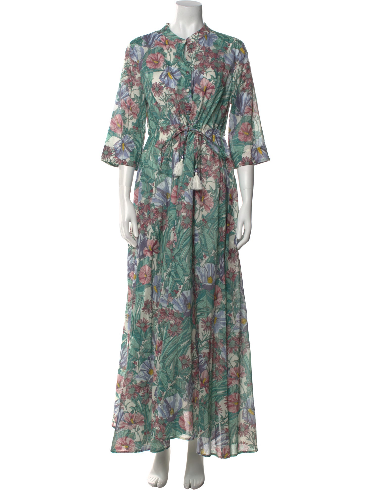Tory Burch Floral Print Long Dress